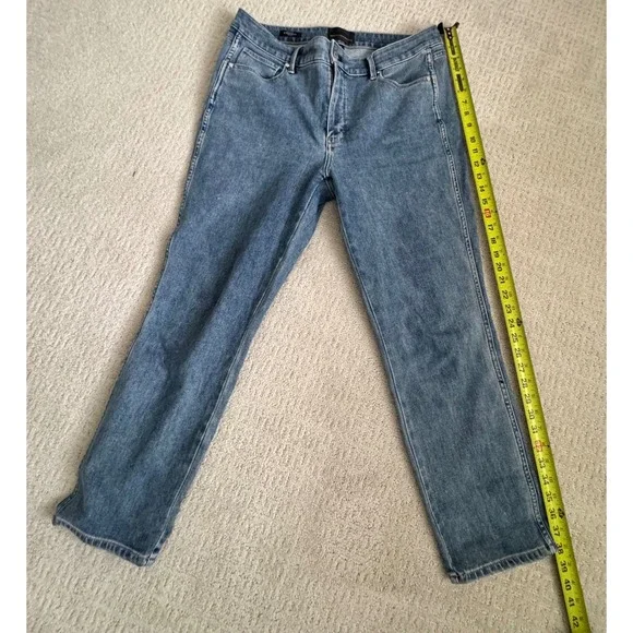 White House Black Market High Rise Straight Sculpt‎ Denim Jeans Women's Size 12 - Picture 6 of 8